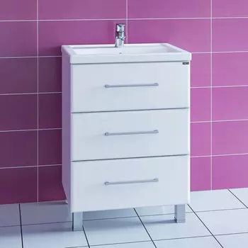 Тумба белый глянец 56 см Санта Омега 207046