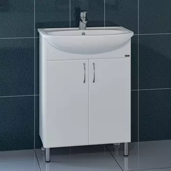 Тумба белый глянец 58,5 см Санта Сити 201075