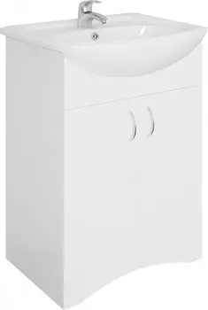 Тумба под раковину 1Marka Уют У23147 58,4 см, напольная, белый глянец