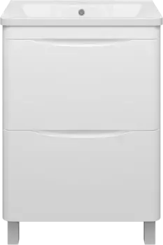 Тумба белый глянец 58,6 см Misty Атлантик П-Атл-01060-0112Я