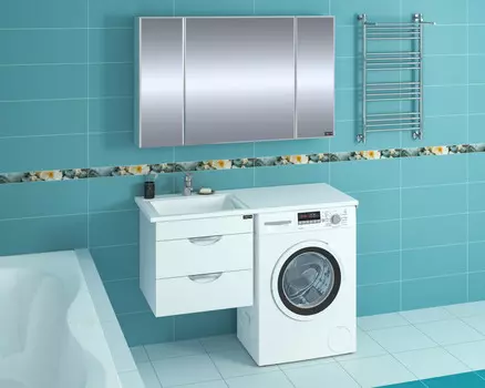 Тумба белый глянец 58 см Санта Лидер 227002