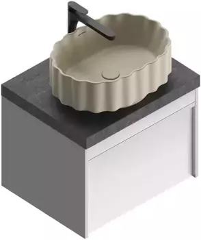 Тумба белый глянец 59,3 см Kerama Marazzi Modula MO.60.1+1\WHT