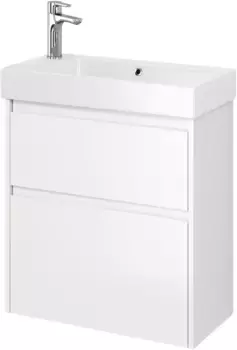 Тумба белый глянец 62 см Dreja Slim 99.0401