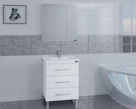 Тумба белый глянец 62 см Санта Вегас 226006л