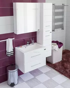 Тумба белый глянец 63,8 см Санта Омега 207023л