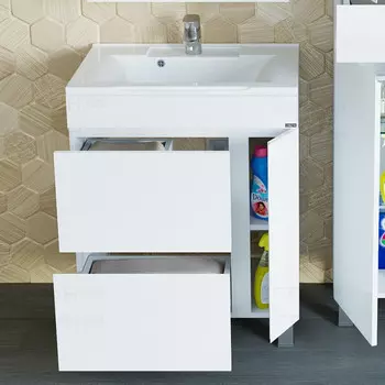 Тумба белый глянец 65 см Санта Марс 700250