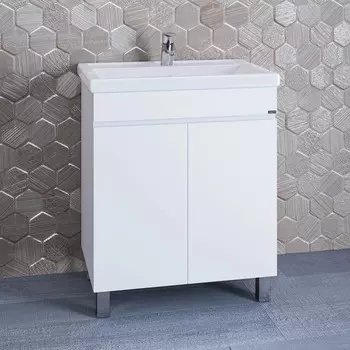 Тумба белый глянец 66,5 см Санта Марс 700241