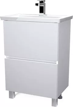 Тумба под раковину 1Marka Aris У76054 67 см, напольная, белый глянец