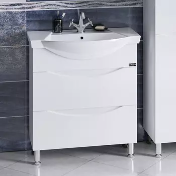 Тумба белый глянец 71 см Санта Сатурн 700222