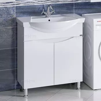 Тумба белый глянец 71 см Санта Сатурн 700228