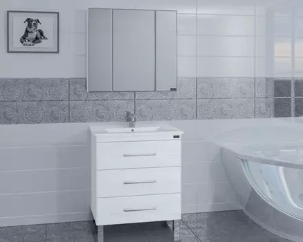 Тумба белый глянец 72 см Санта Вегас 226008л