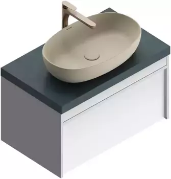 Тумба белый глянец 79,3 см Kerama Marazzi Modula MO.80.1+1\WHT