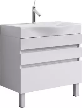 Тумба белый глянец 80 см Aqwella 5 Stars Bergamo Ber.01.08/n/W