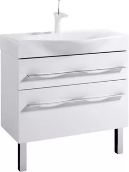 Тумба белый глянец 80 см Aqwella 5 Stars Milan Mil.01.08/2n/W