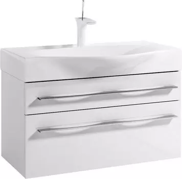 Тумба белый глянец 80 см Aqwella 5 Stars Milan Mil.01.08/2/W