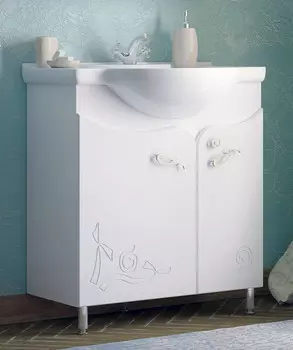 Тумба белый глянец 81 см Corozo Венеция SD-00000345