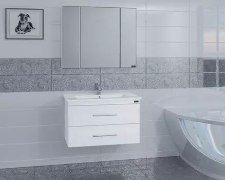 Тумба белый глянец 82 см Санта Вегас 226009л