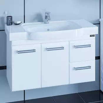 Тумба белый глянец 86 см Санта Меркурий 209007