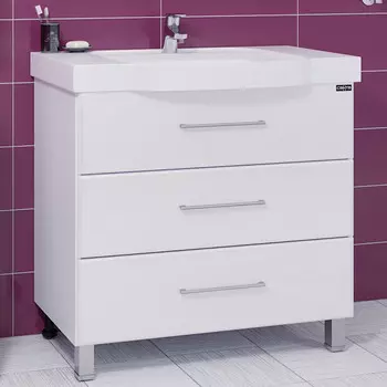 Тумба белый глянец 86 см Санта Омега 207050