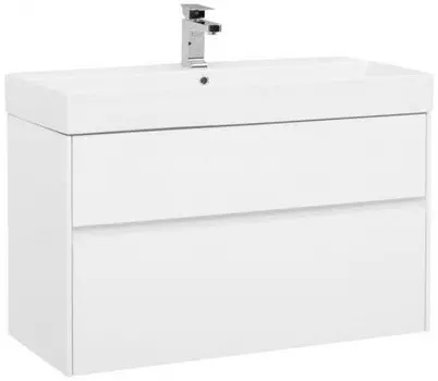 Тумба белый глянец 97,2 см Aquanet Бруклин 00203961