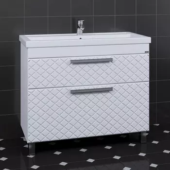 Тумба белый глянец 97 см Санта Калипсо 217011лN