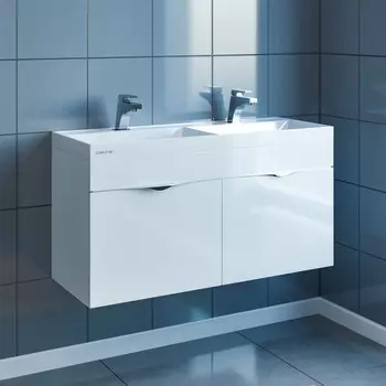 Тумба белый глянец 99 см Санта Юпитер 700175