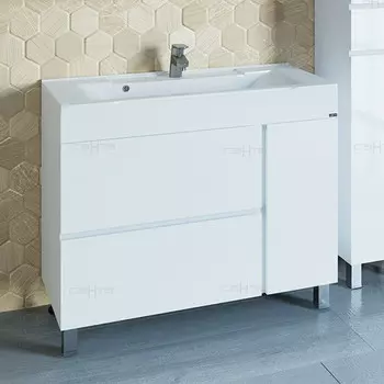 Тумба белый глянец 99 см Санта Марс 700187е