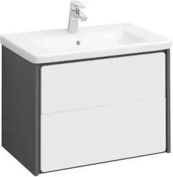Тумба белый глянец/антрацит 57,7 см Roca Ronda ZRU9302963