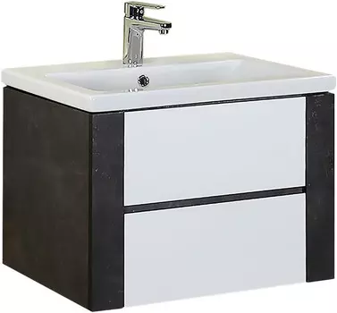 Тумба белый глянец/ателье темный 68,8 см Onika Стоун 107045