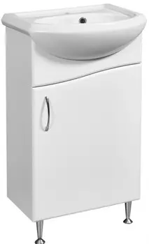 Тумба белый глянец/белый матовый 43 см Stella Polar Волна SP-00000231