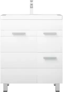 Тумба белый глянец/белый матовый 56 см Corozo Денвер SD-00000530