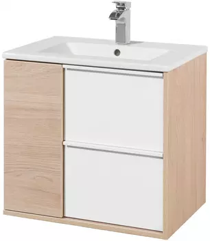 Тумба белый глянец/дуб эврика 60 см Акватон Бостон 1A252501BN010