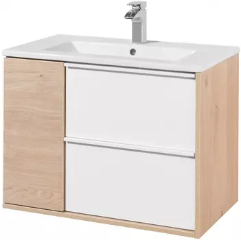 Тумба белый глянец/дуб эврика 74,2 см Акватон Бостон 1A240101BN010