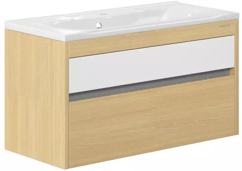 Тумба белый глянец/дуб гальяно 99 см Edelform Unica 1-742-45-PR100