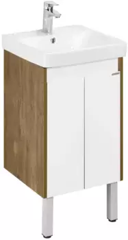 Тумба белый глянец/дуб рустикальный 38 см Акватон Сканди Doors 1A278701SDZ90