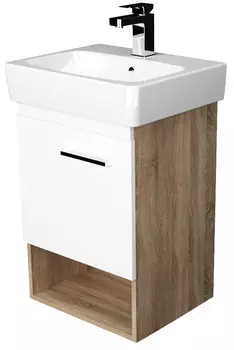 Тумба белый глянец/дуб сонома 48,5 см 1Marka Tera У75336