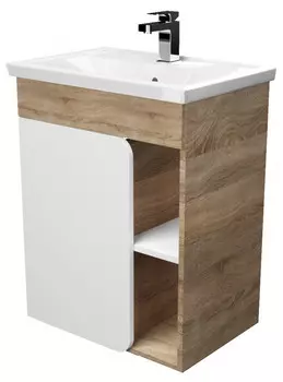 Тумба белый глянец/дуб сонома 67 см 1Marka Nuvo У75333