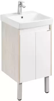 Тумба белый глянец/дуб верона 38 см Акватон Сканди Doors 1A278701SDB20