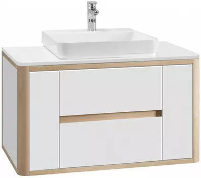 Тумба белый глянец/клен 99 см Belux Альмерия НП 100-02