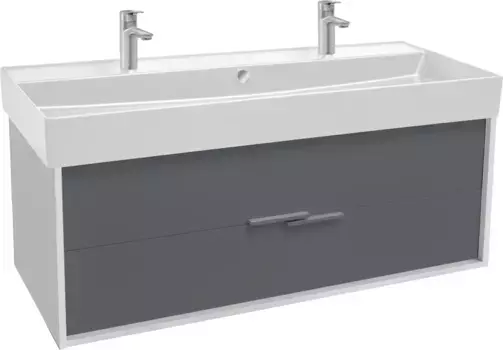 Тумба белый глянец/серый матовый 119,9 см Jacob Delafon Vivienne EB1669-J5-J54