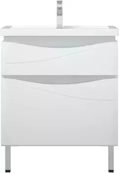 Тумба белый глянец/серый металлик 69 см Corozo Омаха SD-00000800