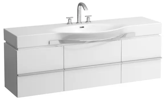 Тумба белый матовый 149,3 см 1 ящик, 2 дверцы Laufen Case 4.0135.1.075.463.1