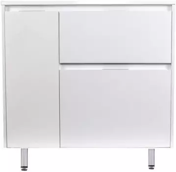 Тумба белый матовый 90 см с бельевой корзиной Style Line Барселона СС-00002280