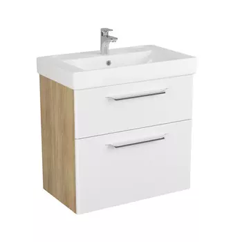 Тумба белый матовый/дуб 74,4 см Diborg Lande Q 77.3225