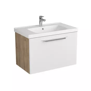 Тумба белый матовый/дуб 76 см Diborg Lande 77.6215