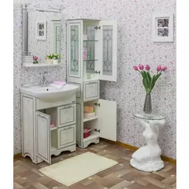 Тумба белый серебряная патина 61,4 см Sanflor Адель H0000000555