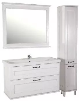 Тумба белый серебряная патина 98,4 см ASB-Woodline Прато