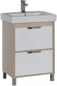 Тумба белый/светлый дуб 56,5 см Aquanet Гретта 00171556