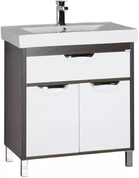 Тумба белый/венге 72 см Aquanet Гретта 00171584