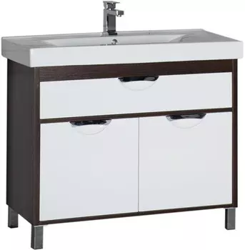 Тумба белый/венге 96 см Aquanet Гретта 00171583